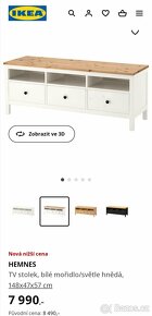 Nový TV stolek Ikea Hemnes nerozbalený - 3
