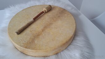 Ručně vyrobený šamanský buben s paličkou + nepromokavý obal - 3