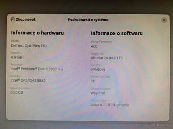 Dell Optiplex 760, Intel Pentium, 4GB RAM, 80GB HDD, Ubuntu - 3