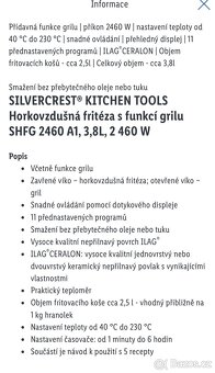 Horkovzdušná fritéza s funkcí grilu - 3