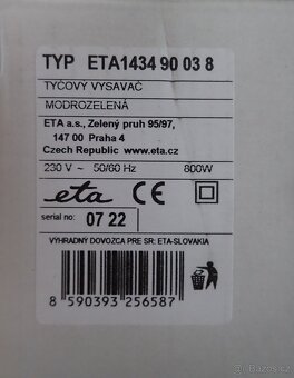 Vysavač tyčový ETA 800 W - 3