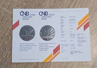 Stříbrná mince 200kč Mistrovství světa v lyžování Proof - 3
