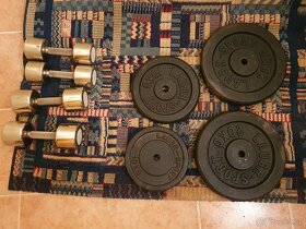 Sada činek, závaží a tyče na bench press - 3