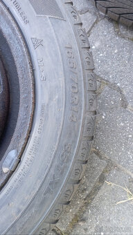 Plechové disky 14" Škoda Fabia 5×100 + pneu Kenda 165/70 R1 - 3