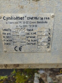 Rozmetadlo hnoje Cynkomet N-221/3-1. - 3