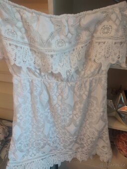 Bílé letní šaty vel 34-38 krajkové - 3