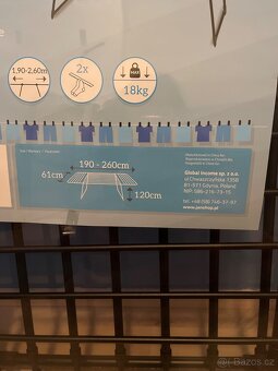 Teleskopický sušák na prádlo černý nový - 3