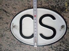 Dodatková, oválná auto-moto značka "CS" - 3