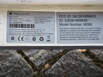 Elektrokoloběžka zn. Xiaomi M365 - 3
