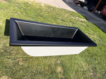 Polysan Cleo Obdélníková vana 180x80x48cm, černá mat - 3