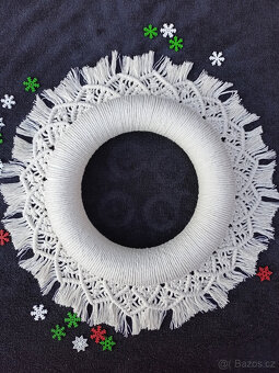 Nádherný adventní věnec, macramé. Nový - 3