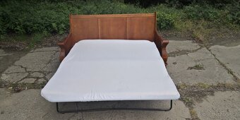 Kožená rozkládací sedací souprava - 3