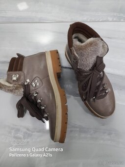 Kožené zimní boty Tamaris 37 - 3