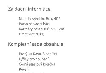Oválná postýlka Royal sleep - 3