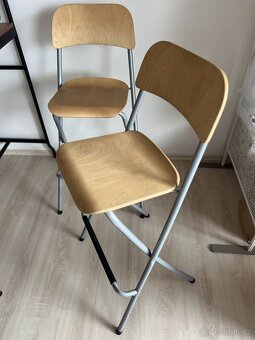 Skladácí barová stolička s opěrkou FRANKLIN, 74 cm IKEA - 3