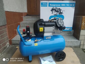 Prodám NEPOUŽITÝ 2-pístový kompresor Güde 400/10/50 N- 10 Ba - 3