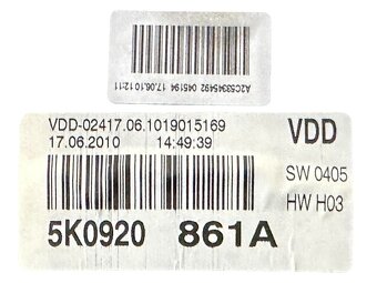 Budíky naftové 5K0920861A VW Golf 6 r.v. 2011 - 3