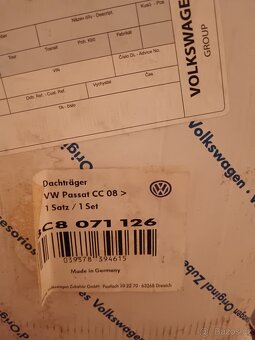 Střešní nosič Passat cc (originál, nový) - 3