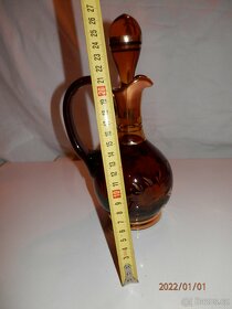 Skleněná karafa +skleničky - 3