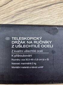 Teleskopický držák na ručníky z ušlechtilé oceli - 3