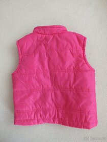 růžová propínací vesta s kapsami - vel. 80 - 3