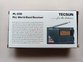 Přenosný přijímač, SSB, DSP - Tecsun PL-330. Nový. - 3