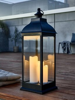 Lucerna Š24xD24xV70 cm s LED černá - 3