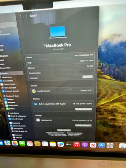 Macbook Pro 16' M1 Max 2021 64RAM 2TB SSD ve velmi dobrém s - 3