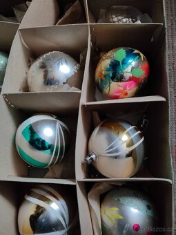 Vánoční retro skleněné ozdoby - 3