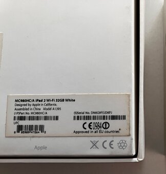 Apple iPad 2, 32 GB, Silver, WiFi - 3
