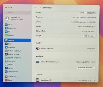 MacBook Pro 16” 2019 CTO/32GB RAM/i9/2TB SSD/ Záruka - 3