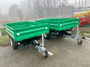 Vlečka za traktor nebo malotraktor, nájezdová brzda - 3 tuny - 3