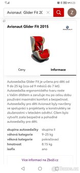 Autosedačka 9-25 kg - 3