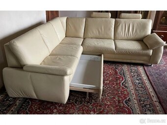 Luxusní moderní rohová kožená sedací souprava,2496 - 3