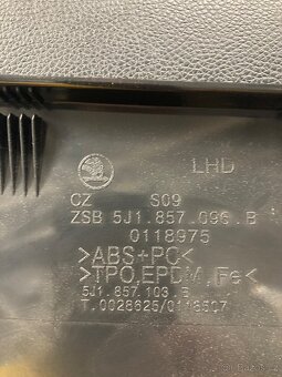 Škoda Fabia II. schránka 5J1857096B - 3
