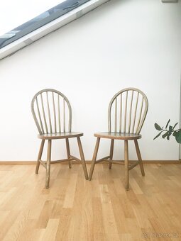 Set 2 vintage židlí z 60. let – Windsor styl, originál - 3