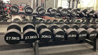 Profesionální jednoruční činky 12,5–50 kg (po 2,5 kg) - 3