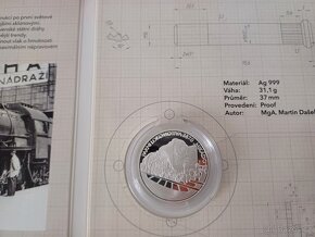 Stříbrná mince Na kolech - Parní lokomotiva 387.0 proof - 3