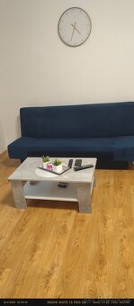 Pohovka modrý semiš -rozkládací - 3