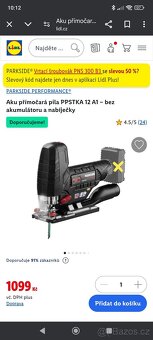 Aku přímočará pila Parkside performance - 3