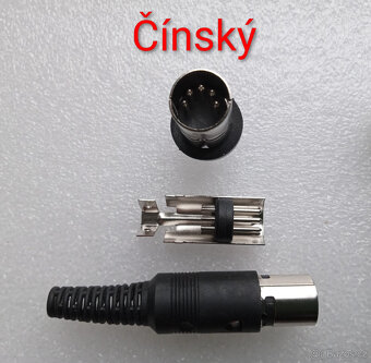 Pěti kolík DIN a pěti zásuvka DIN do panelu a na šňůru - 3