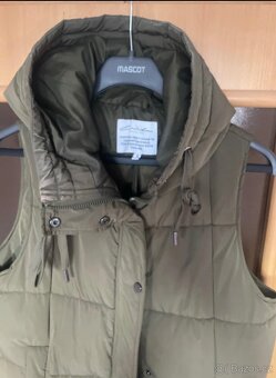 Zimní teplá dlouhá vesta khaki - 3