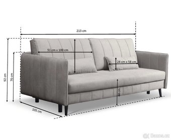 Rozkládací gauč se spaním pro 2 - 3