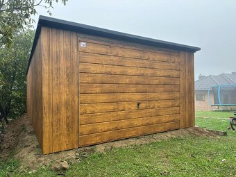 Plechová garáž 4x6m. - 3