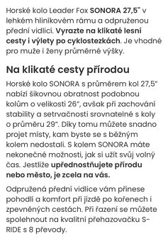 Horské kolo Leader Fox 27,5 NOVÉ - 3