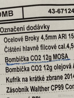 BOMBIČKY CO2 12g MOSA - 3