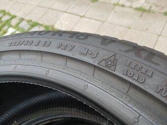 4ks zimních pneumatik CONTINENTAL 225/40R18 92V 90% DOT2022 - 3