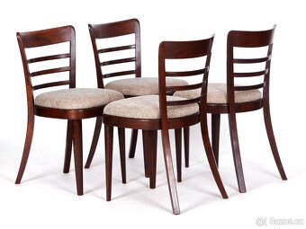 4x přečalouněné jídelní židle TON v zachovalém stavu. - 3