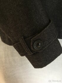 Antracotově šedý krátký vlněný kabátek vel. 38 - 3
