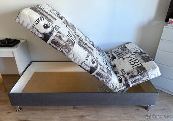 Válenda s úložným prostorem a polohovací matrací š.90cm - 3
